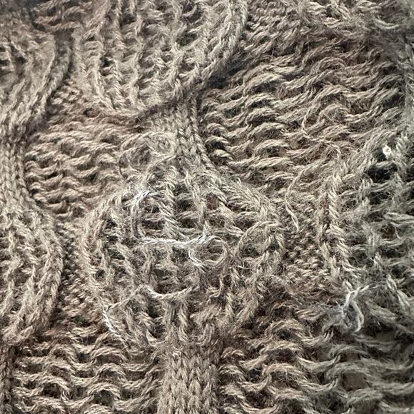 Banana Wool Blend Sweater Vest Cowl Turtle Neck Fishermens Womans size‎ Large - Picture 10 of 11